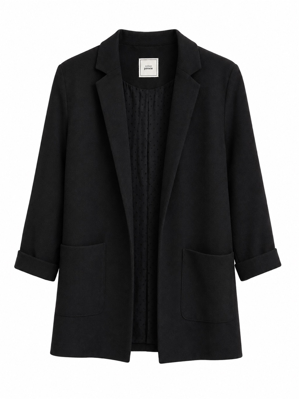 Collection Pimkie French Brand Open Front Blazer Black size M